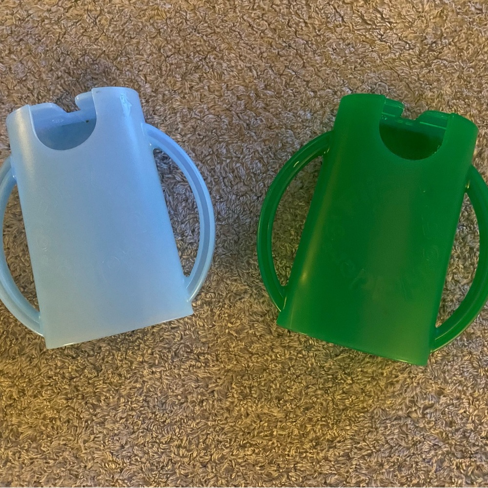 Blue and Green Cup Holders